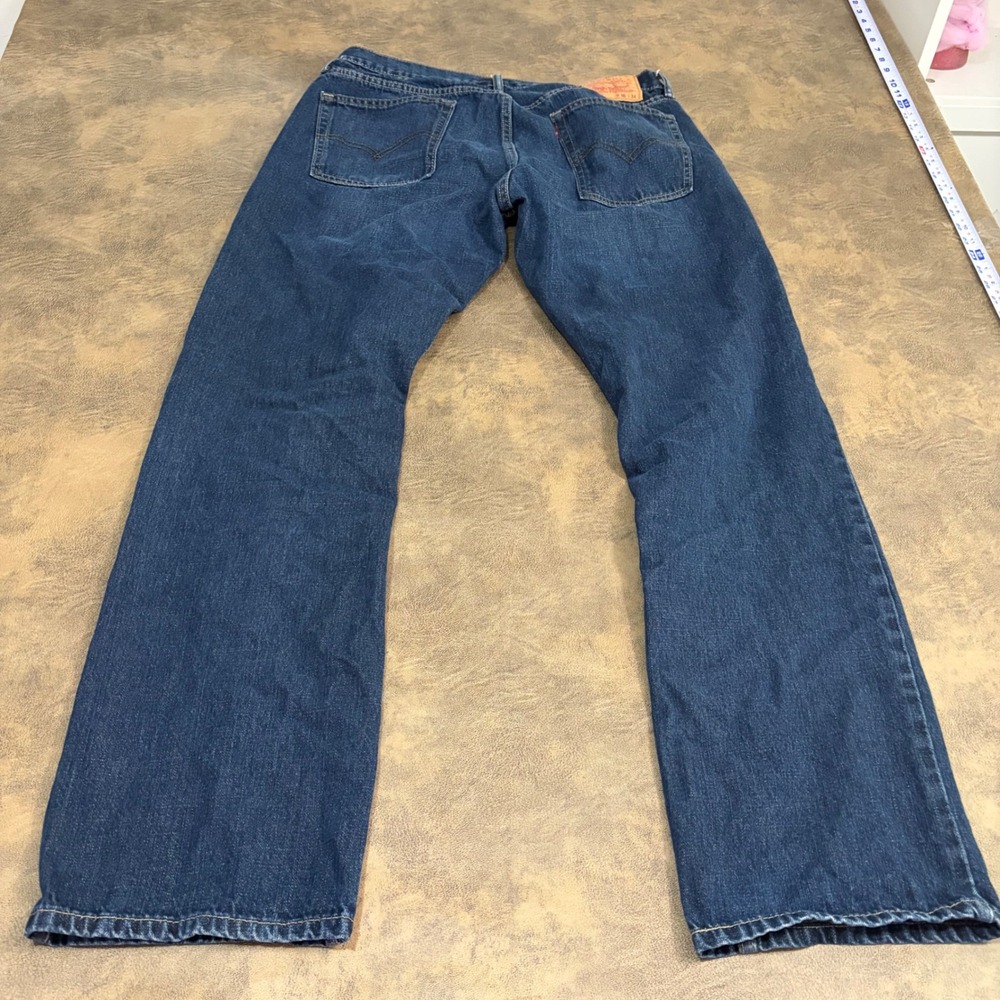Levi 514 Straight Fit Jeans Mens 36x34 Blue Dark Wash Denim 100% Cotton